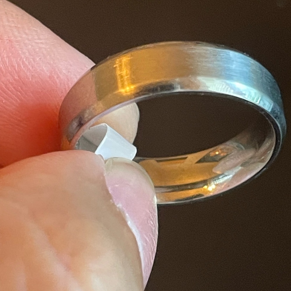 6mm silver stainless steel ring - Picture 10 of 11